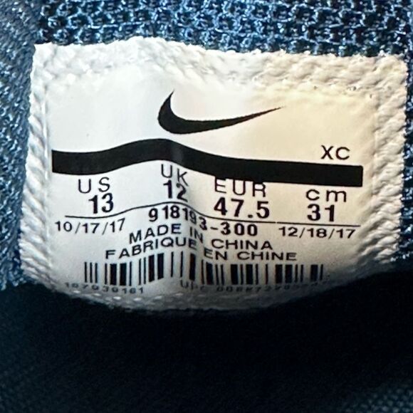 Size 13 Nike Rafa Nadal Cage 3 2018 Roland Garros Tennis 918193-300 Blue - Picture 7 of 7